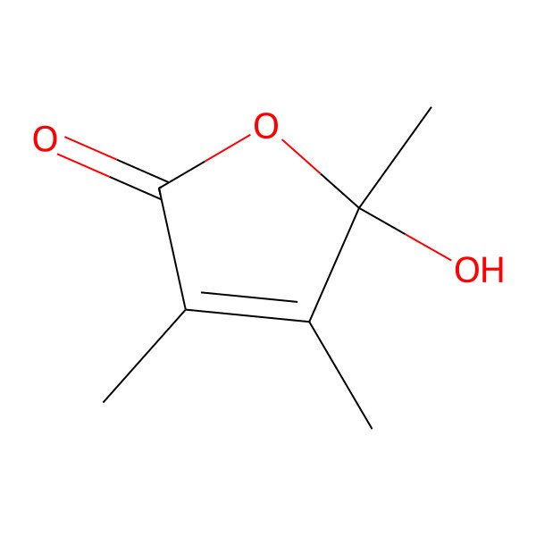 2D Structure of 5-Hydroxy-3,4,5-trimethylfuran-2(5H)-one