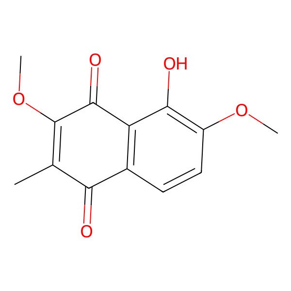 2D Structure of 5-Hydroxy-3,6-dimethoxy-2-methylnaphthalene-1,4-dione 2D Structure of 5-Hydroxy-3,6-dimethoxy-2-methylnaphthalene-1,4-dione