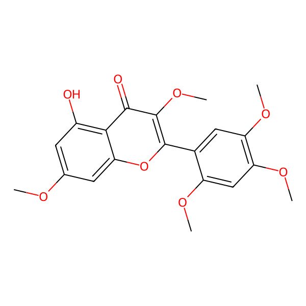 2D Structure of 5-Hydroxy-3,7,2',4',5'-pentamethoxyflavone 2D Structure of 5-Hydroxy-3,7,2',4',5'-pentamethoxyflavone