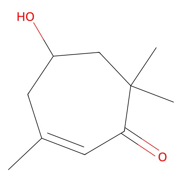 2D Structure of 5-Hydroxy-3,7,7-trimethylcyclohept-2-en-1-one