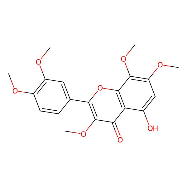 2D Structure of 5-Hydroxy-3,7,8,3',4'-pentamethoxyflavone 2D Structure of 5-Hydroxy-3,7,8,3',4'-pentamethoxyflavone