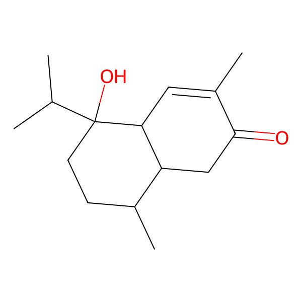 2D Structure of 5-Hydroxy-3,8-dimethyl-5-propan-2-yl-1,4a,6,7,8,8a-hexahydronaphthalen-2-one