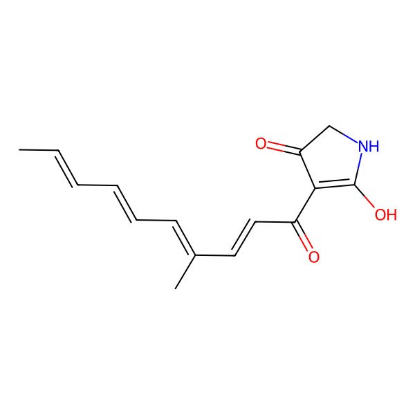 2D Structure of 5-hydroxy-4-[(2E,4E,6E,8E)-4-methyldeca-2,4,6,8-tetraenoyl]-1,2-dihydropyrrol-3-one