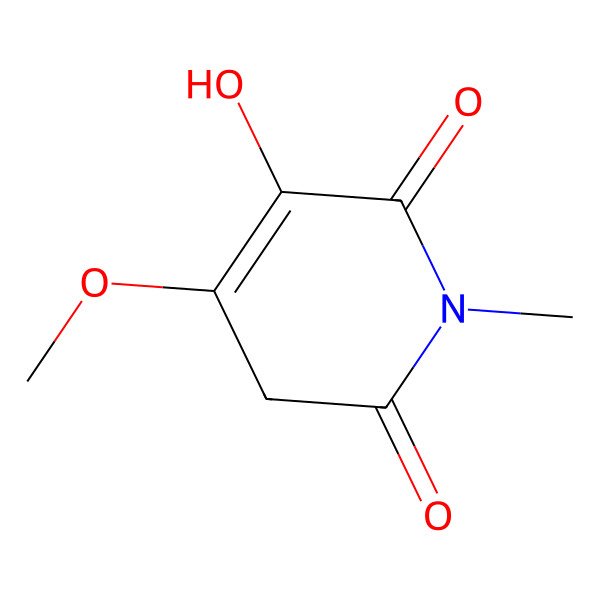 2D Structure of 5-hydroxy-4-methoxy-1-methyl-3H-pyridine-2,6-dione