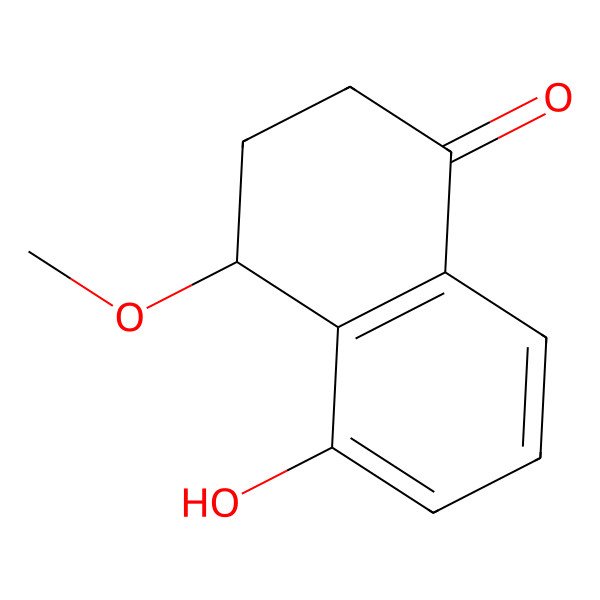 2D Structure of 5-hydroxy-4-methoxy-3,4-dihydro-2H-naphthalen-1-one