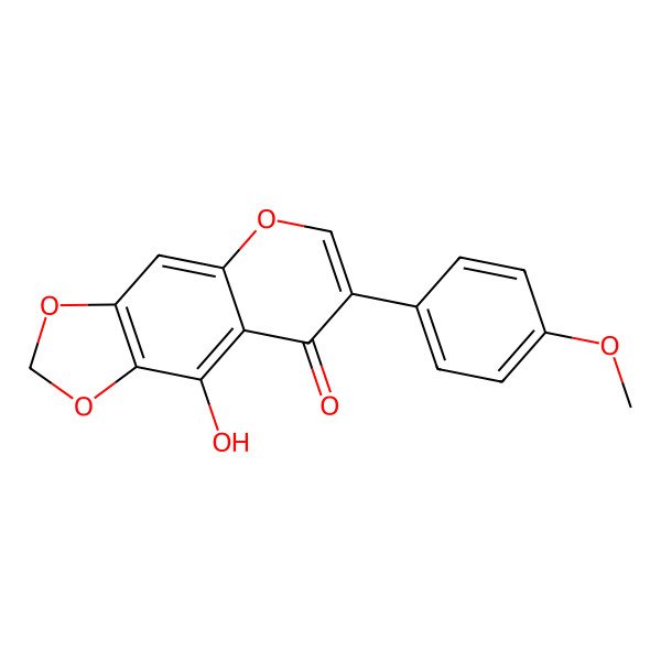 2D Structure of 5-Hydroxy-4'-methoxy-6,7-methylenedioxy isoflavone