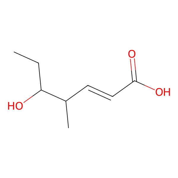 2D Structure of 5-Hydroxy-4-methylhept-2-enoic acid