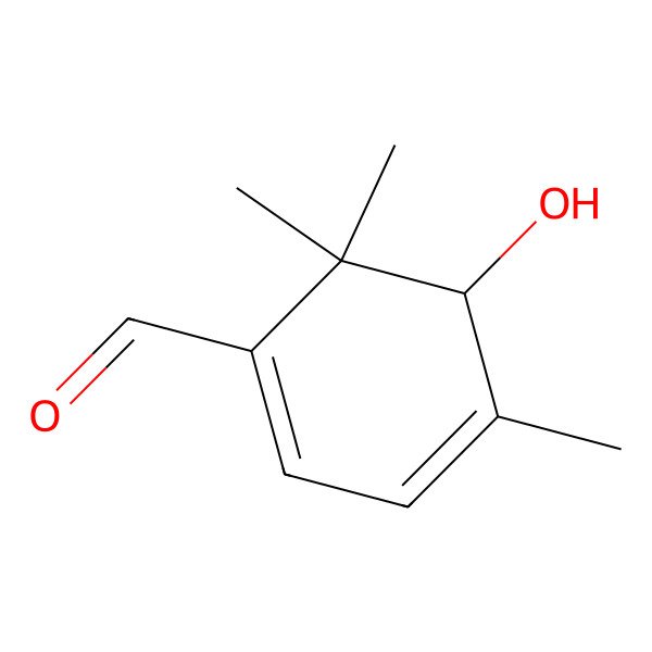 2D Structure of 5-Hydroxy-4,6,6-trimethylcyclohexa-1,3-diene-1-carbaldehyde