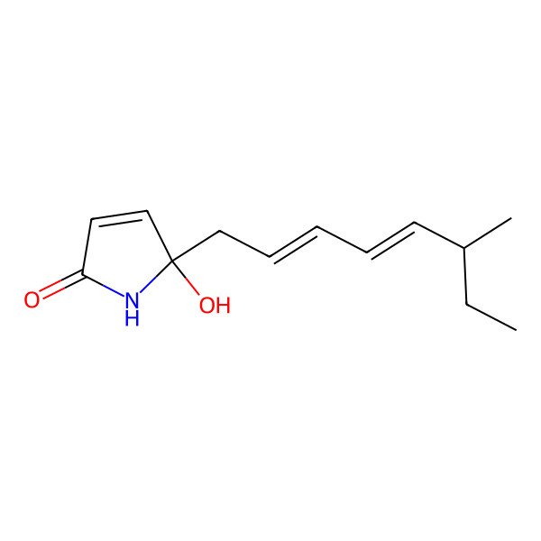 2D Structure of 5-hydroxy-5-[(2E,4E)-6-methylocta-2,4-dienyl]-1H-pyrrol-2-one