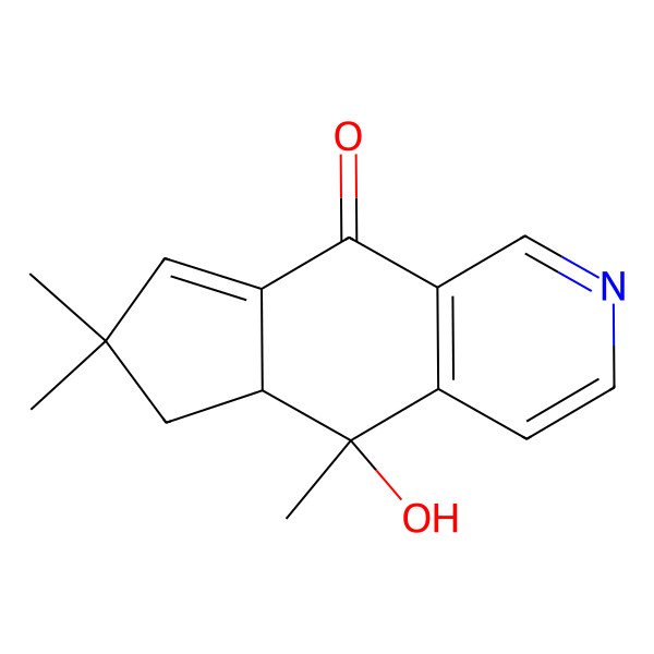 2D Structure of 5-Hydroxy-5,7,7-trimethyl-5a,6-dihydrocyclopenta[g]isoquinolin-9-one