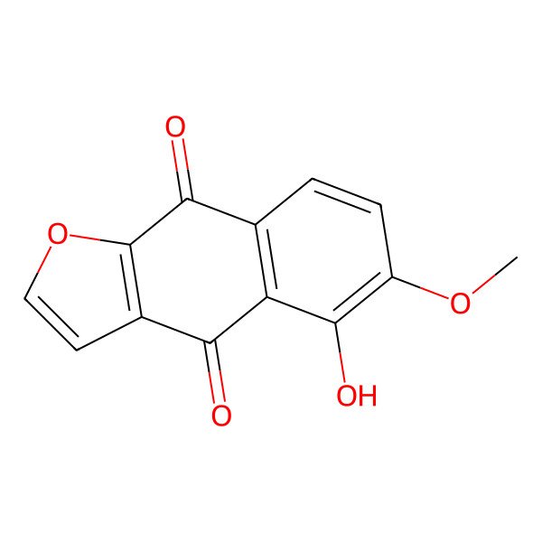 2D Structure of 5-Hydroxy-6-methoxybenzo[f][1]benzofuran-4,9-dione