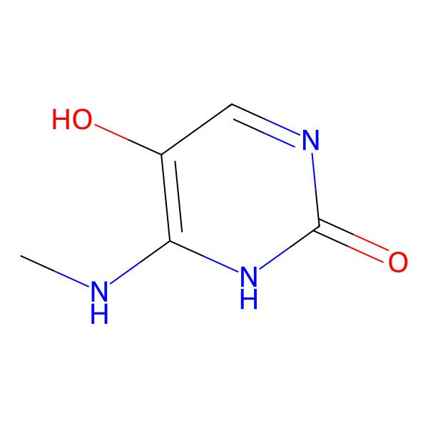 2D Structure of 5-hydroxy-6-(methylamino)-1H-pyrimidin-2-one
