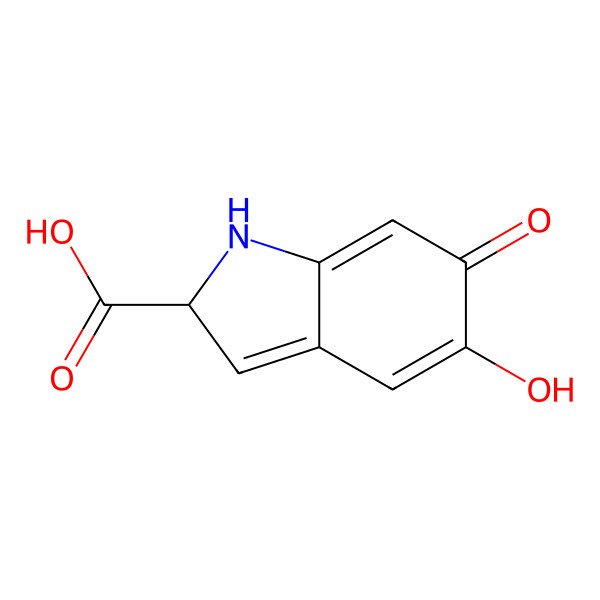 2D Structure of 5-hydroxy-6-oxo-1,2-dihydroindole-2-carboxylic acid