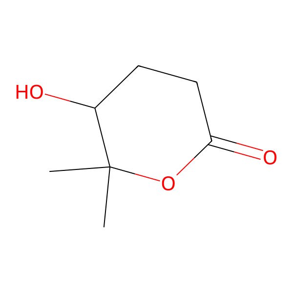 2D Structure of 5-Hydroxy-6,6-dimethyloxan-2-one