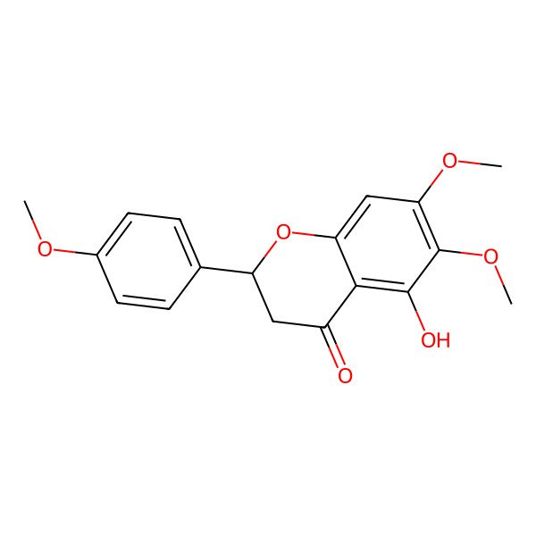 2D Structure of 5-Hydroxy-6,7,4'-trimethoxyflavanone 2D Structure of 5-Hydroxy-6,7,4'-trimethoxyflavanone