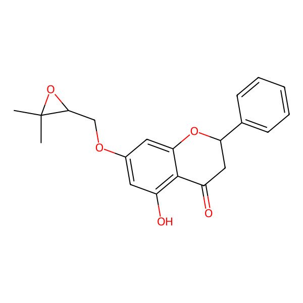 2D Structure of 5-Hydroxy-7-(3-methyl-2,3-epoxybutoxy)flavanone