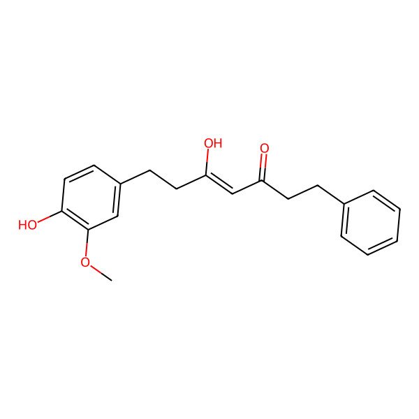 2D Structure of 5-Hydroxy-7-(4-hydroxy-3-methoxyphenyl)-1-phenylhept-4-en-3-one
