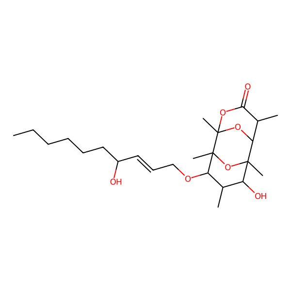 2D Structure of 5-Hydroxy-7-(4-hydroxydec-2(3)-enoyl) botrylactone