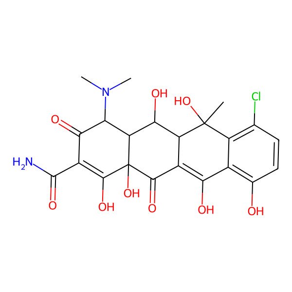 2D Structure of 5-Hydroxy-7-chlortetracycline