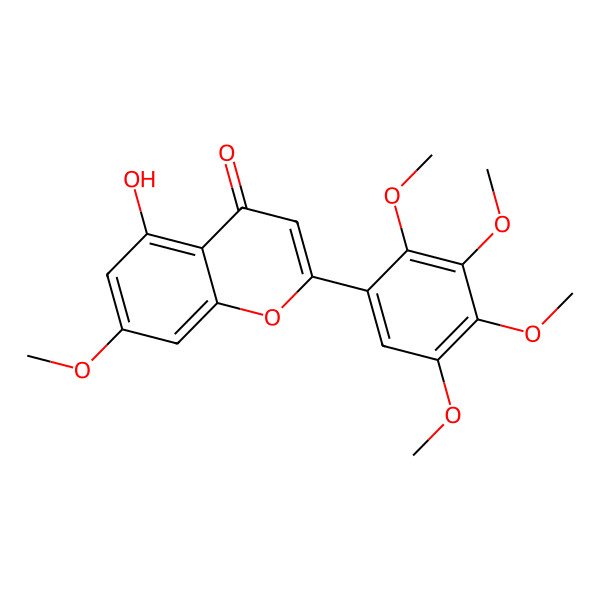 2D Structure of 5-Hydroxy-7-methoxy-2-(2,3,4,5-tetramethoxyphenyl)chromen-4-one 2D Structure of 5-Hydroxy-7-methoxy-2-(2,3,4,5-tetramethoxyphenyl)chromen-4-one