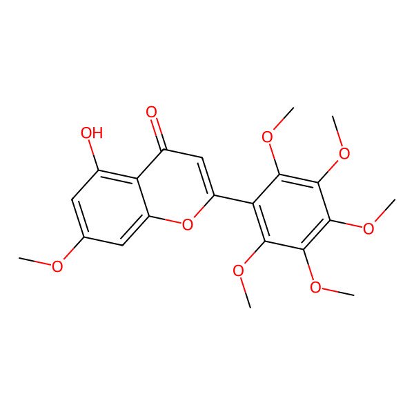 2D Structure of 5-Hydroxy-7-methoxy-2-(2,3,4,5,6-pentamethoxyphenyl)chromen-4-one