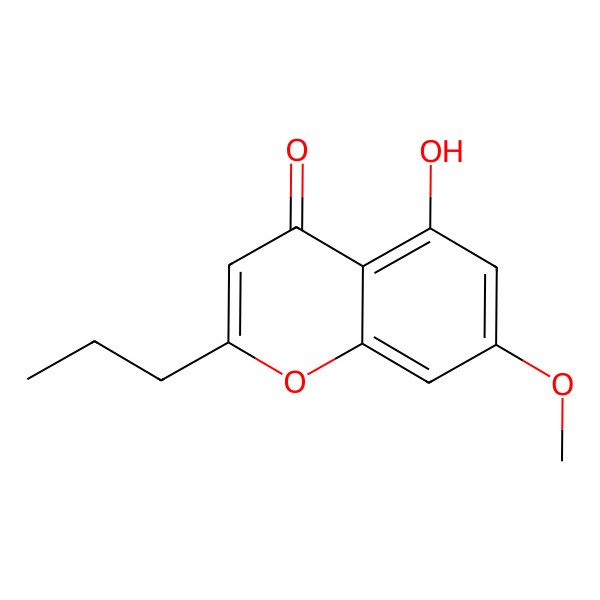 2D Structure of 5-Hydroxy-7-methoxy-2-propylchromen-4-one 2D Structure of 5-Hydroxy-7-methoxy-2-propylchromen-4-one