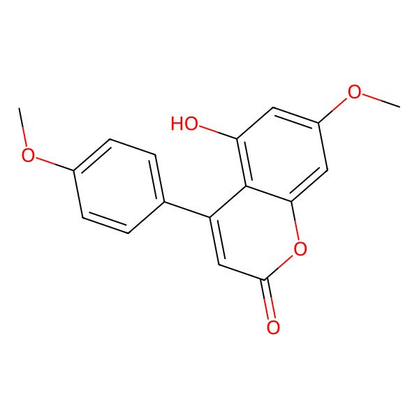 2D Structure of 5-Hydroxy-7-methoxy-4-(4-methoxyphenyl)chromen-2-one