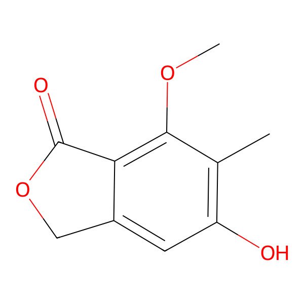 2D Structure of 5-Hydroxy-7-methoxy-6-methyl-3H-2-benzofuran-1-one