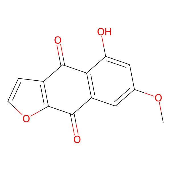 2D Structure of 5-Hydroxy-7-methoxybenzo[f][1]benzofuran-4,9-dione