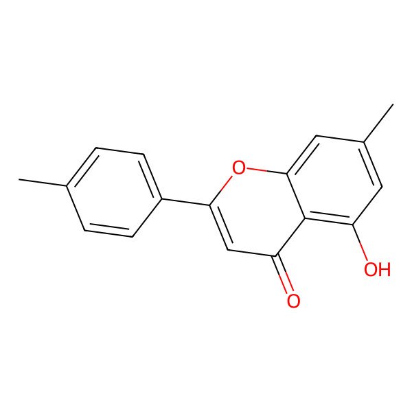 2D Structure of 5-Hydroxy-7-methyl-2-(4-methylphenyl)chromen-4-one