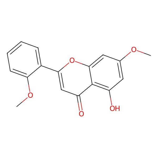 2D Structure of 5-Hydroxy-7,2'-dimethoxyflavone 2D Structure of 5-Hydroxy-7,2'-dimethoxyflavone