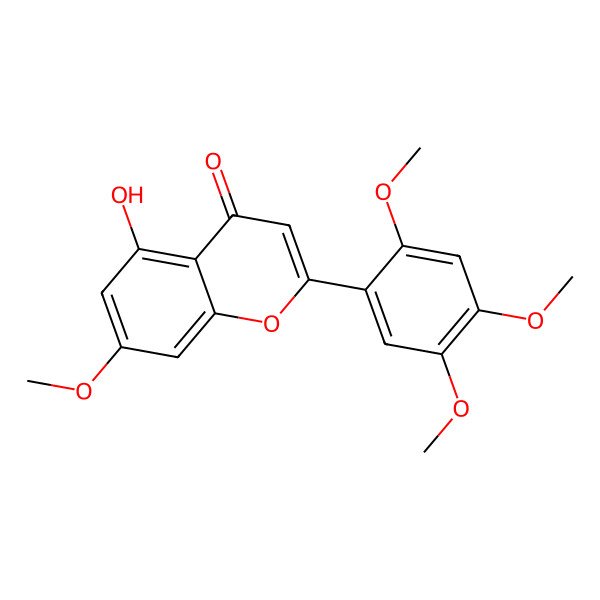 2D Structure of 5-Hydroxy-7,2',4',5'-Tetramethoxyflavone