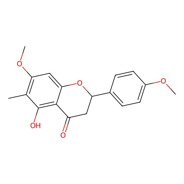 2D Structure of 5-Hydroxy-7,4'-dimethoxy-6-methylflavanone