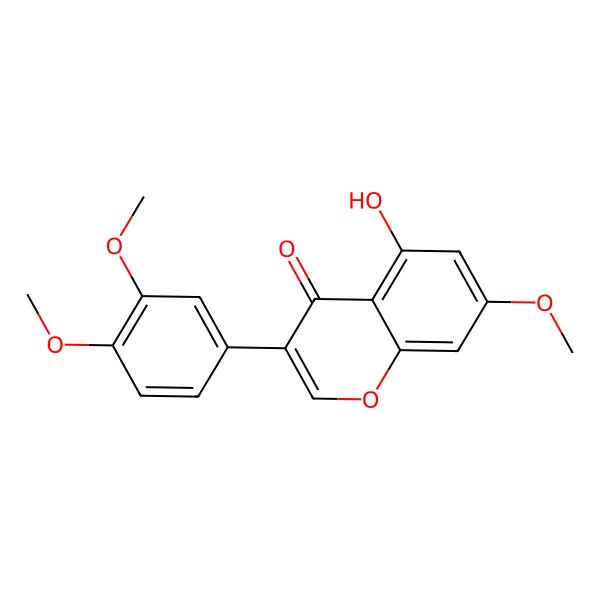 2D Structure of 5-Hydroxy-7,4',5'-trimethoxyisoflavone