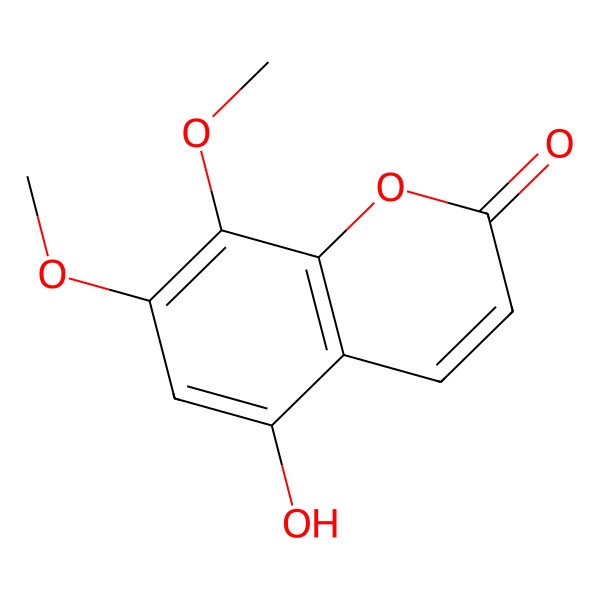 2D Structure of 5-Hydroxy-7,8-dimethoxycoumarin