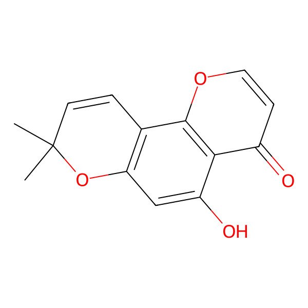 2D Structure of 5-Hydroxy-8,8-dimethylpyrano[2,3-h]chromen-4-one