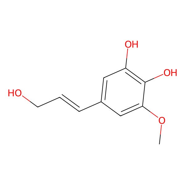 2D Structure of 5-Hydroxyconiferyl alcohol