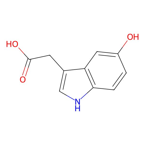 2D Structure of 5-Hydroxyindole-3-acetic acid