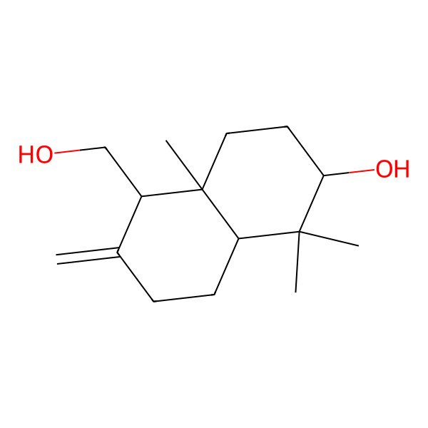 2D Structure of 5-Hydroxymethyl-1,1,4a-trimethyl-6-methylenedecahydronaphthalen-2-ol