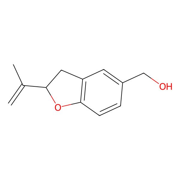 2D Structure of 5-Hydroxymethyl-2-isopropenyl-2,3-dihydrobenzofuran