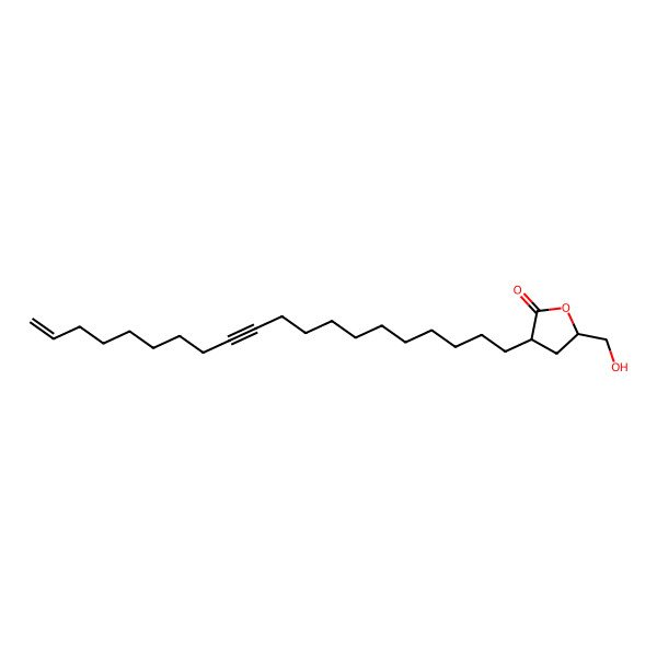 2D Structure of 5-(Hydroxymethyl)-3-icos-19-en-11-ynyloxolan-2-one