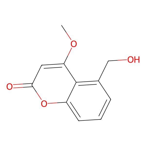 2D Structure of 5-(Hydroxymethyl)-4-methoxychromen-2-one