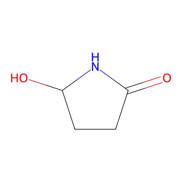 2D Structure of 5-Hydroxypyrrolidin-2-one