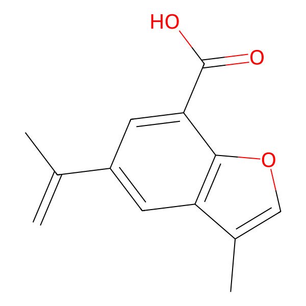 2D Structure of 5-Isopropenyl-3-methyl-7-carboxybenzofuran