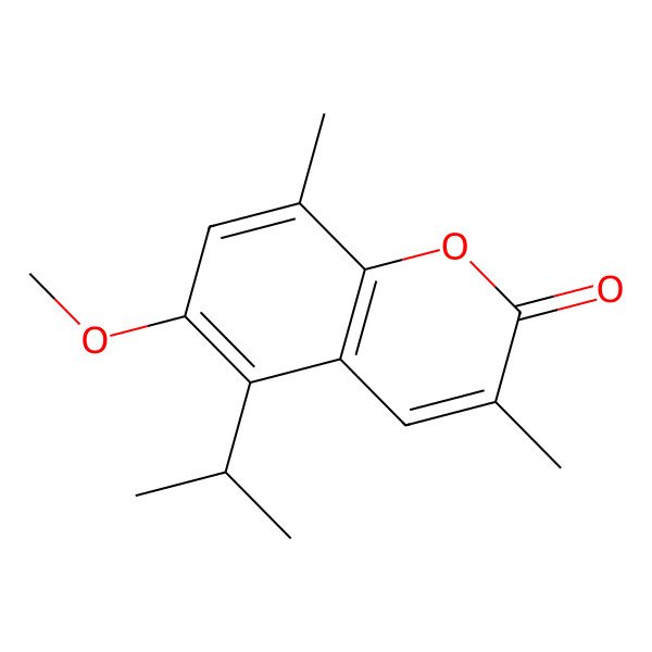 2D Structure of 3,8-Dimethyl-5-isopropyl-6-methoxycoumarin