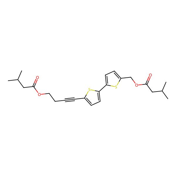 2D Structure of 5'-Isovaleryloxymethyl-5-(4-isovaleryloxy-but-1-ynyl)-2,2'-bithiophene