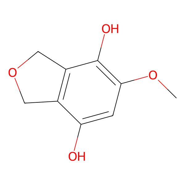 2D Structure of 5-Methoxy-1,3-dihydroisobenzofuran-4,7-diol