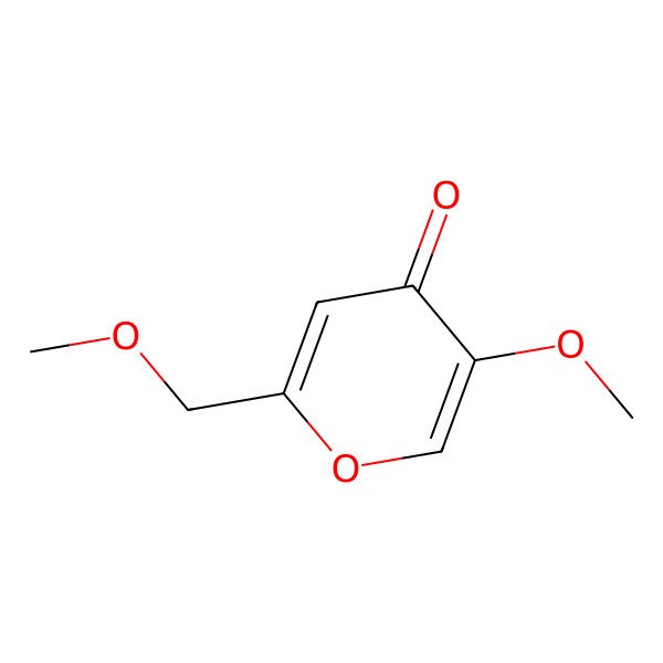 2D Structure of 5-Methoxy-2-(methoxymethyl)-4-pyranone