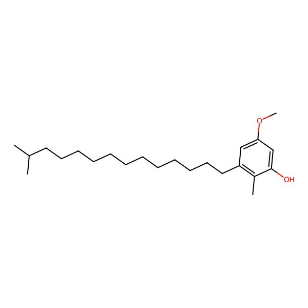 2D Structure of 5-Methoxy-2-methyl-3-(13-methyltetradecyl)phenol