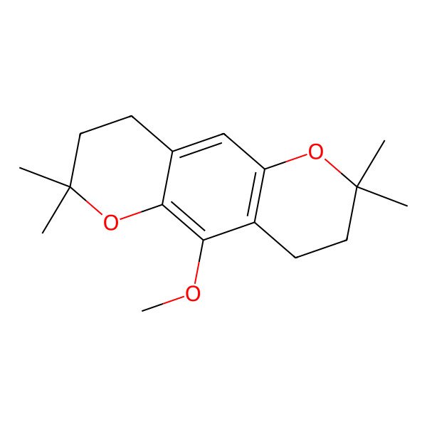 2D Structure of 5-Methoxy-2,2,7,7-tetramethyl-3,4,8,9-tetrahydropyrano[2,3-g]chromene